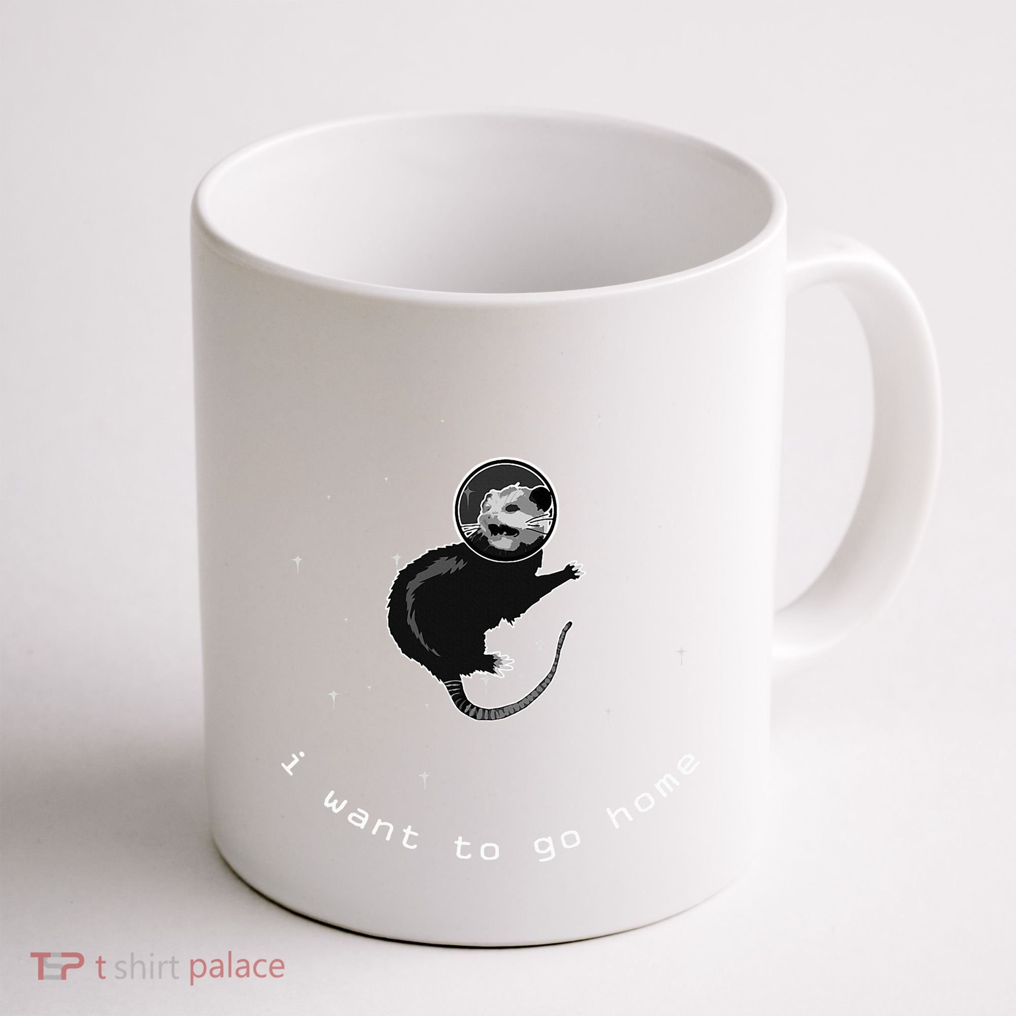 Space Possum Funny Introvert Anxiety Outer Space Coffee Mug