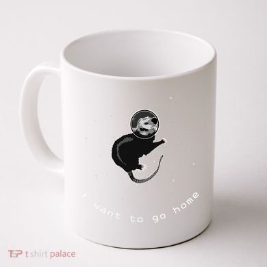 Space Possum Funny Introvert Anxiety Outer Space Coffee Mug