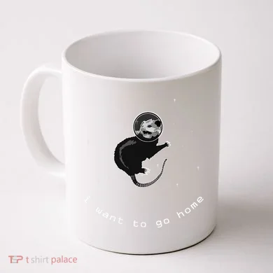 Space Possum Funny Introvert Anxiety Outer Space Coffee Mug