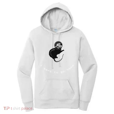 Space Possum Funny Introvert Anxiety Outer Space Women's Hoodie