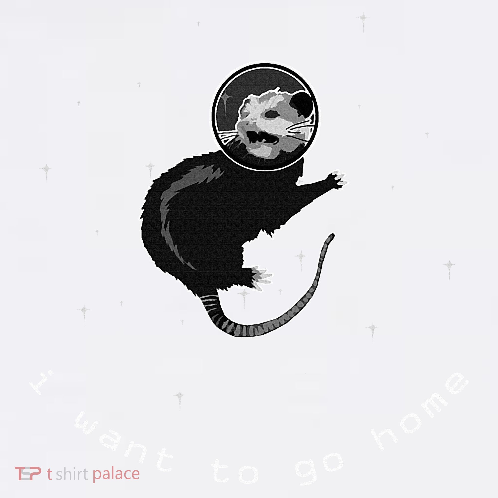 Space Possum Funny Introvert Anxiety Outer Space Ornament