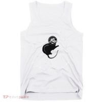 Space Possum Funny Introvert Anxiety Outer Space Tank Top thumb 0