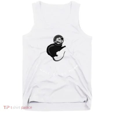Space Possum Funny Introvert Anxiety Outer Space Tank Top
