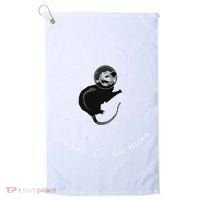 Space Possum Funny Introvert Anxiety Outer Space Golf Towel thumb 0
