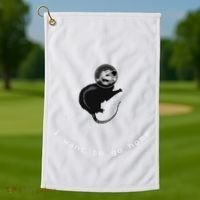 Space Possum Funny Introvert Anxiety Outer Space Golf Towel thumb 1