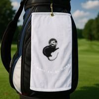 Space Possum Funny Introvert Anxiety Outer Space Golf Towel thumb 2