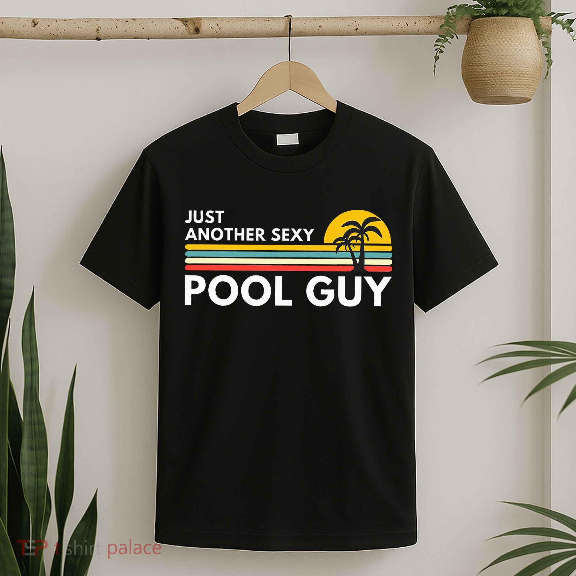 Sexy Pool Guy Palm Tree T-Shirt