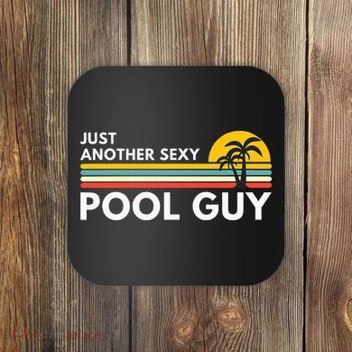 Sexy Pool Guy Palm Tree Coaster