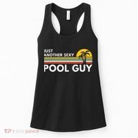Sexy Pool Guy Palm Tree Women's Tank Top thumb 0