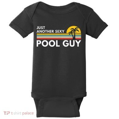 Sexy Pool Guy Palm Tree Baby Bodysuit