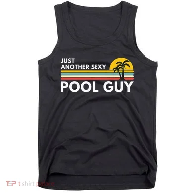 Sexy Pool Guy Palm Tree Tank Top