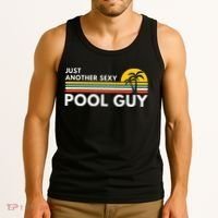 Sexy Pool Guy Palm Tree Tank Top thumb 3