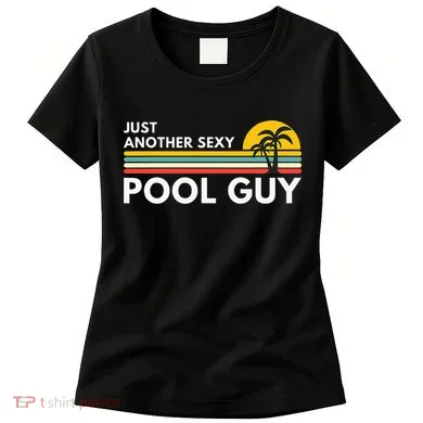 Sexy Pool Guy Palm Tree Women's T-Shirt