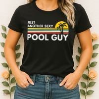 Sexy Pool Guy Palm Tree Women's T-Shirt thumb 2