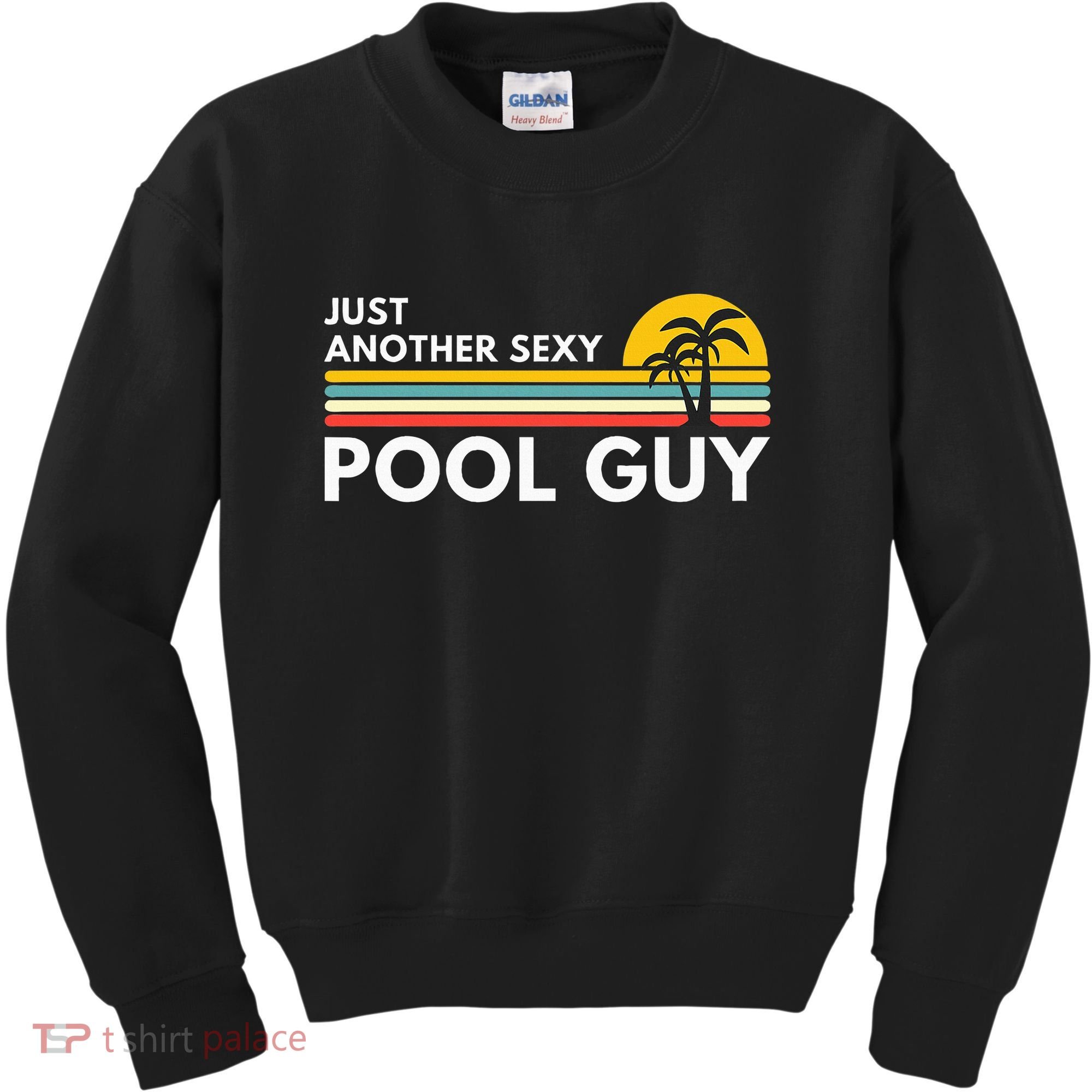 Sexy Pool Guy Palm Tree Kids Sweatshirt