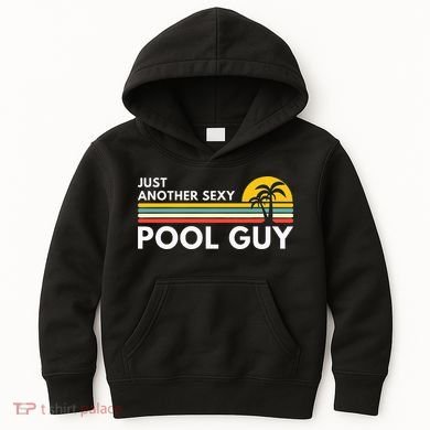 Sexy Pool Guy Palm Tree Kids Hoodie