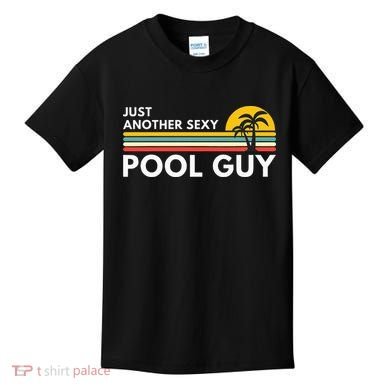Sexy Pool Guy Palm Tree Kids T-Shirt