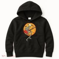 Skeleton Playing Guitar Rock Moon Halloween Music Kids Hoodie thumb 0