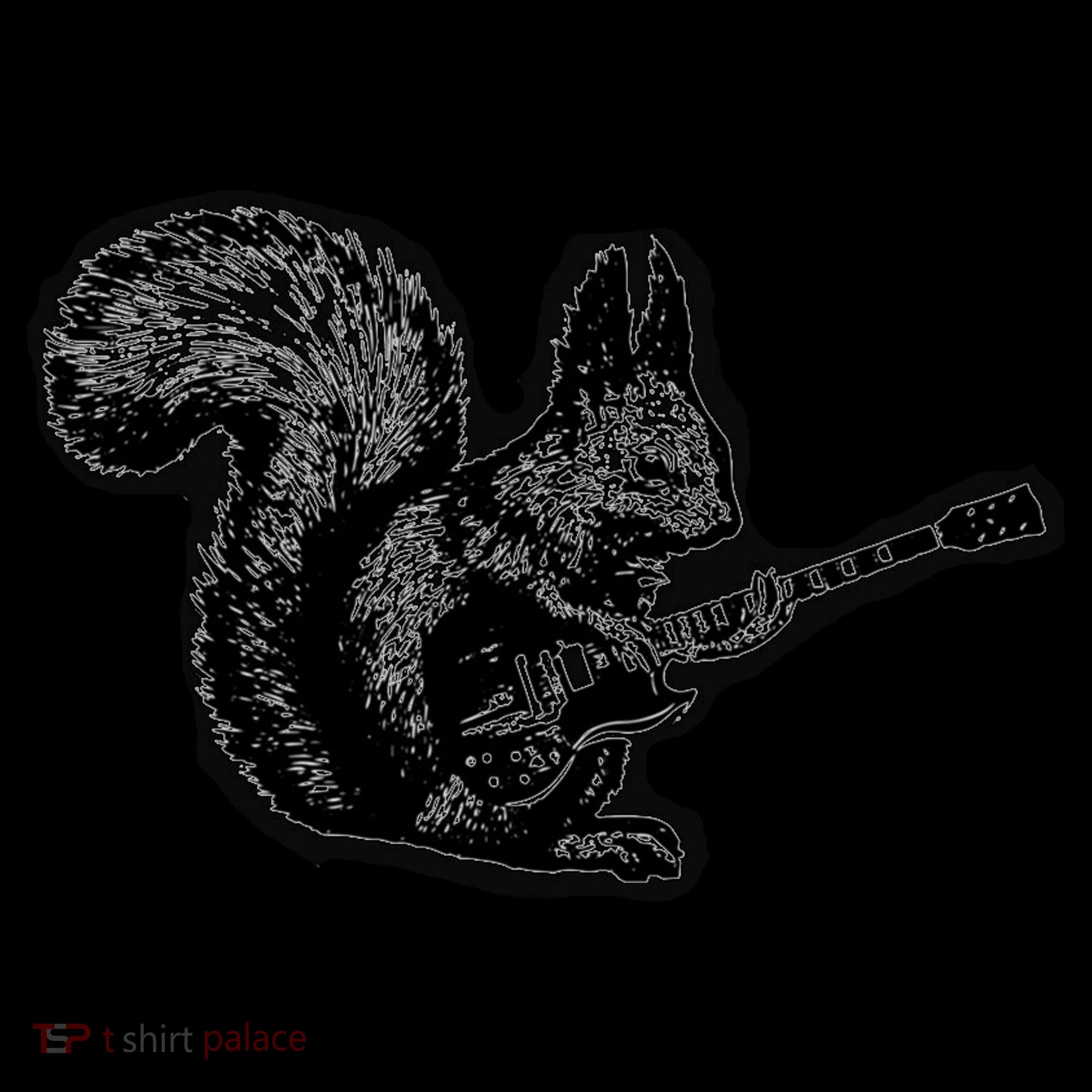 Squirrel Playing Guitar Funny Squirel Guitar Lover Guitar Coaster