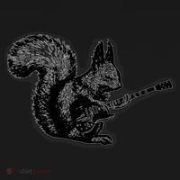 Squirrel Playing Guitar Funny Squirel Guitar Lover Guitar Toddler Hoodie thumb 2