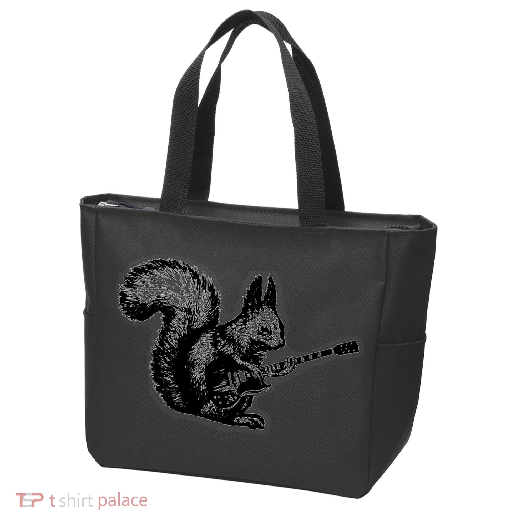 Squirrel Playing Guitar Funny Squirel Guitar Lover Guitar Tote Bag