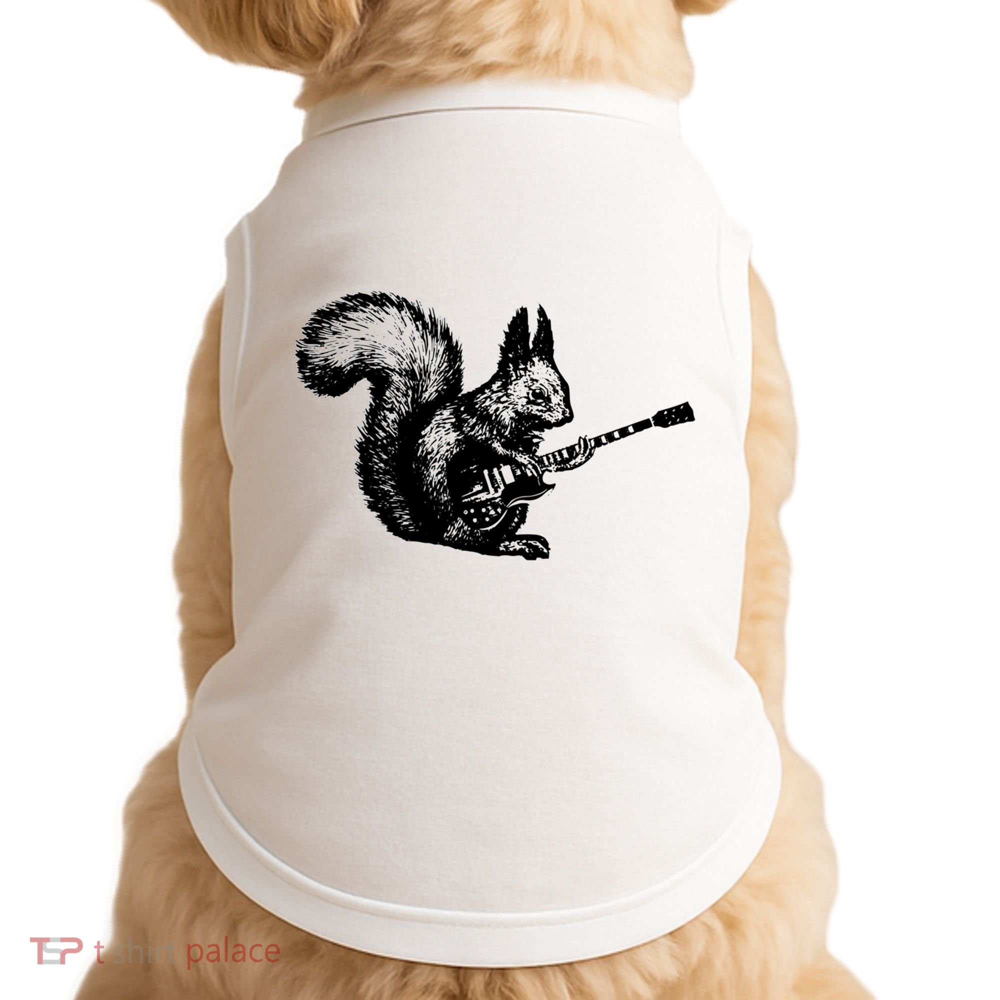 Squirrel Playing Guitar Funny Squirel Guitar Lover Guitar Doggie Tank
