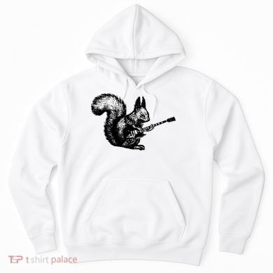 Squirrel Playing Guitar Funny Squirel Guitar Lover Guitar Hoodie
