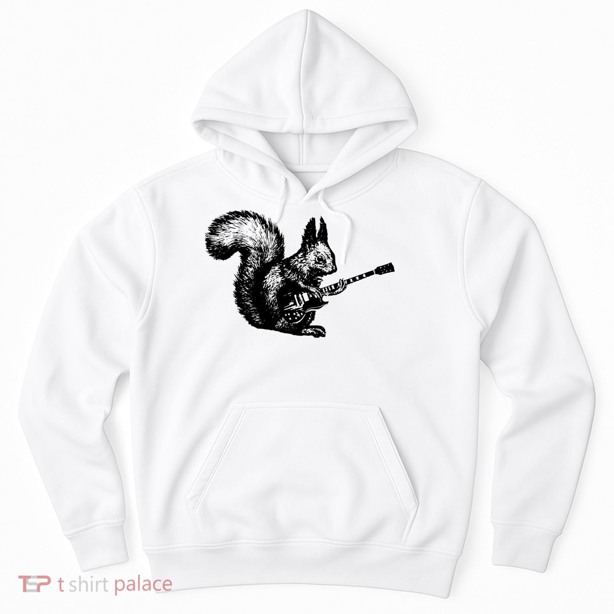 Squirrel Playing Guitar Funny Squirel Guitar Lover Guitar Hoodie