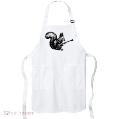 Squirrel Playing Guitar Funny Squirel Guitar Lover Guitar Apron