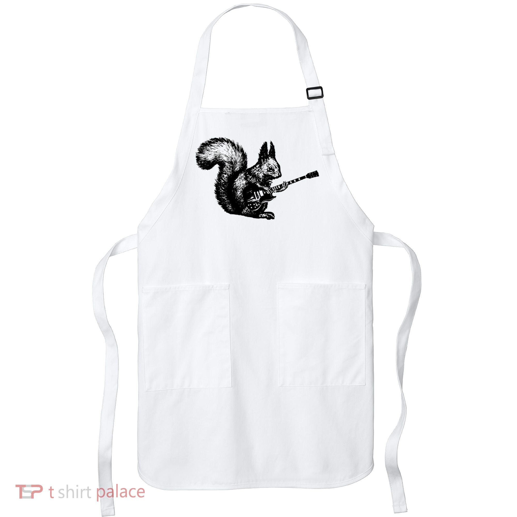 Squirrel Playing Guitar Funny Squirel Guitar Lover Guitar Apron