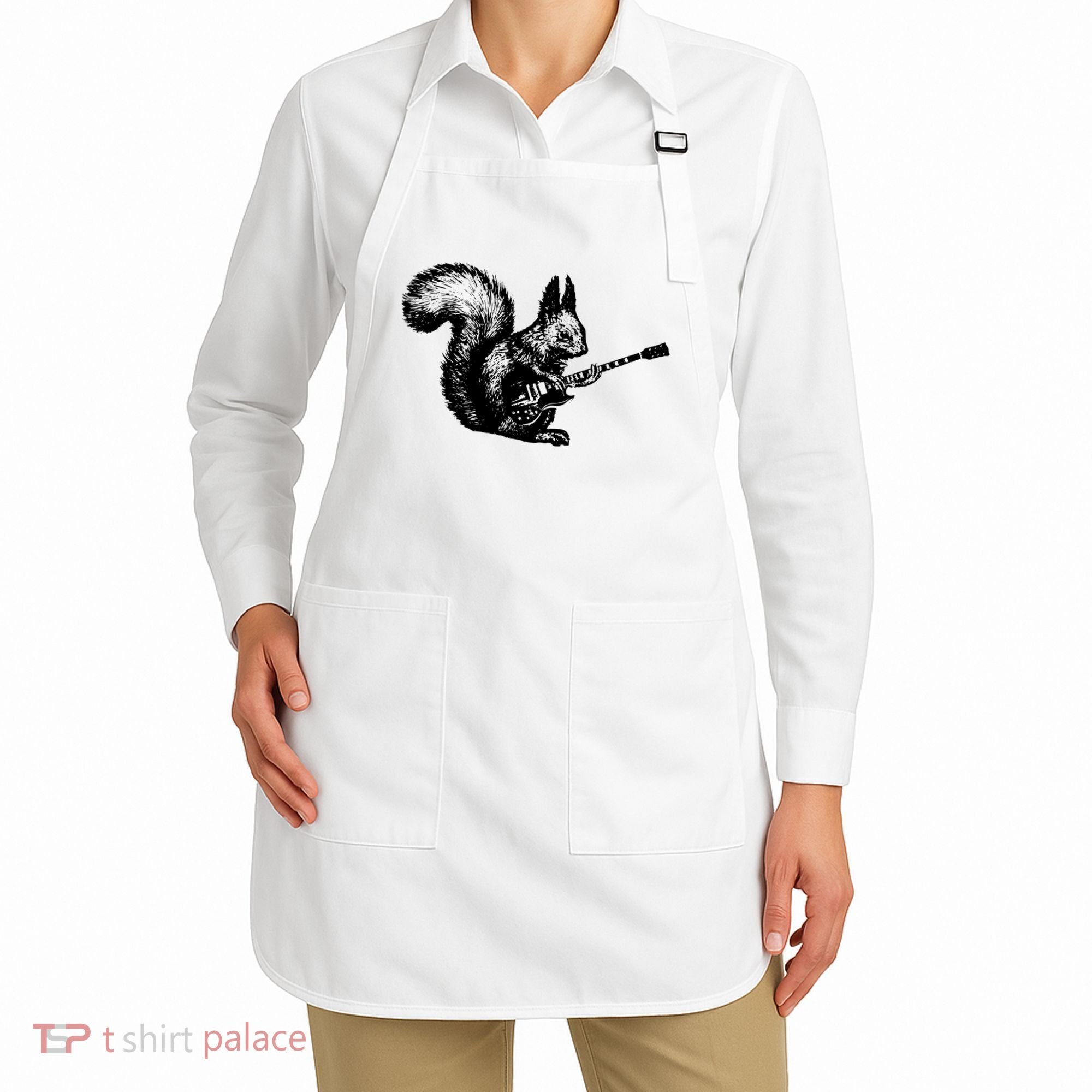 Squirrel Playing Guitar Funny Squirel Guitar Lover Guitar Apron