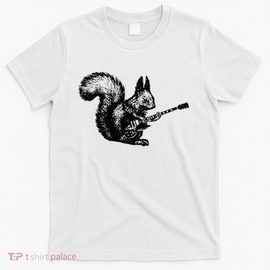 Squirrel Playing Guitar Funny Squirel Guitar Lover Guitar T-Shirt