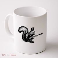 Squirrel Playing Guitar Funny Squirel Guitar Lover Guitar Coffee Mug thumb 0
