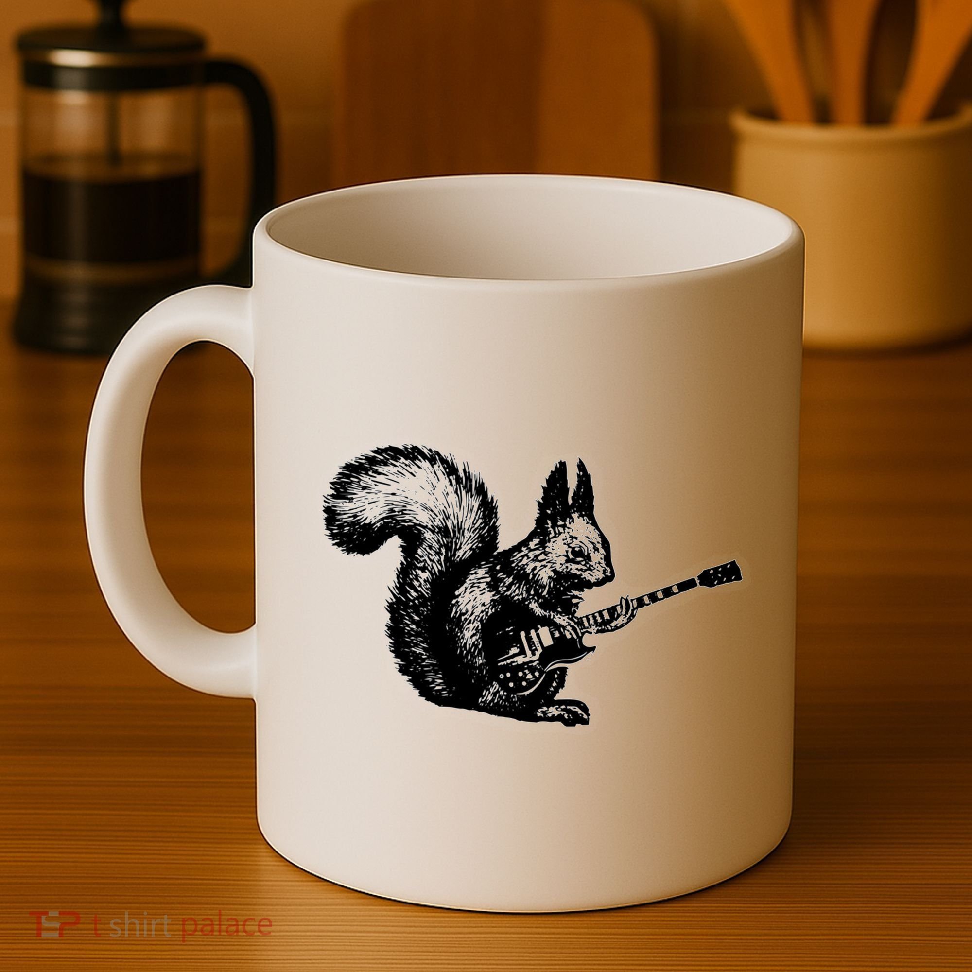 Squirrel Playing Guitar Funny Squirel Guitar Lover Guitar Coffee Mug