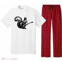 Squirrel Playing Guitar Funny Squirel Guitar Lover Guitar Pajama Set thumb 0