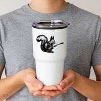 Squirrel Playing Guitar Funny Squirel Guitar Lover Guitar Tumbler thumb 2