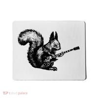 Squirrel Playing Guitar Funny Squirel Guitar Lover Guitar Mousepad thumb 0