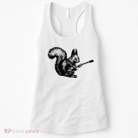 Squirrel Playing Guitar Funny Squirel Guitar Lover Guitar Women's Tank Top thumb 0