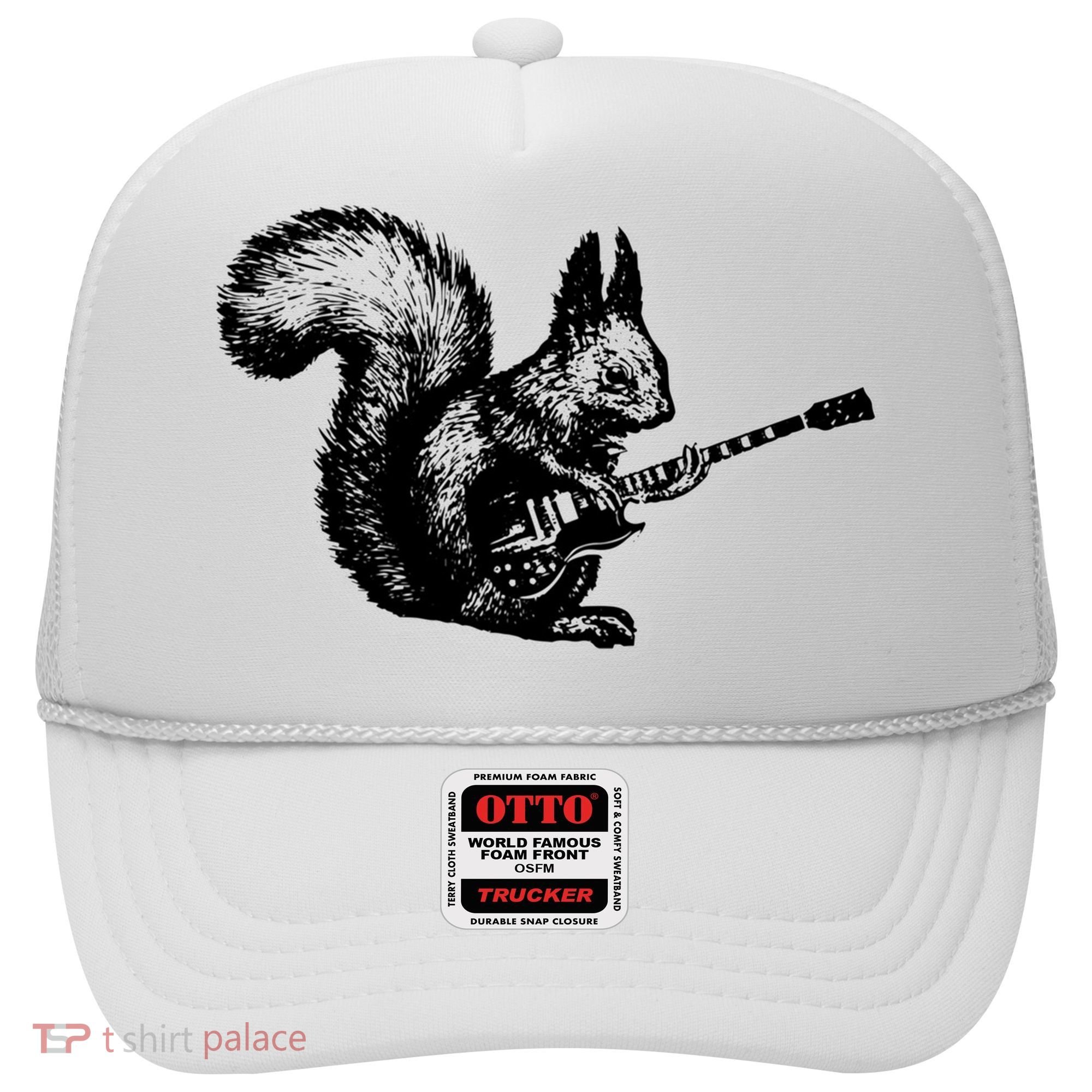 Squirrel Playing Guitar Funny Squirel Guitar Lover Guitar Hat