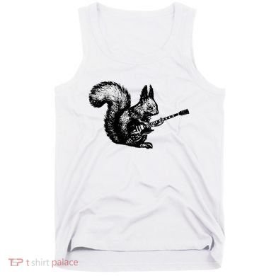 Squirrel Playing Guitar Funny Squirel Guitar Lover Guitar Tank Top