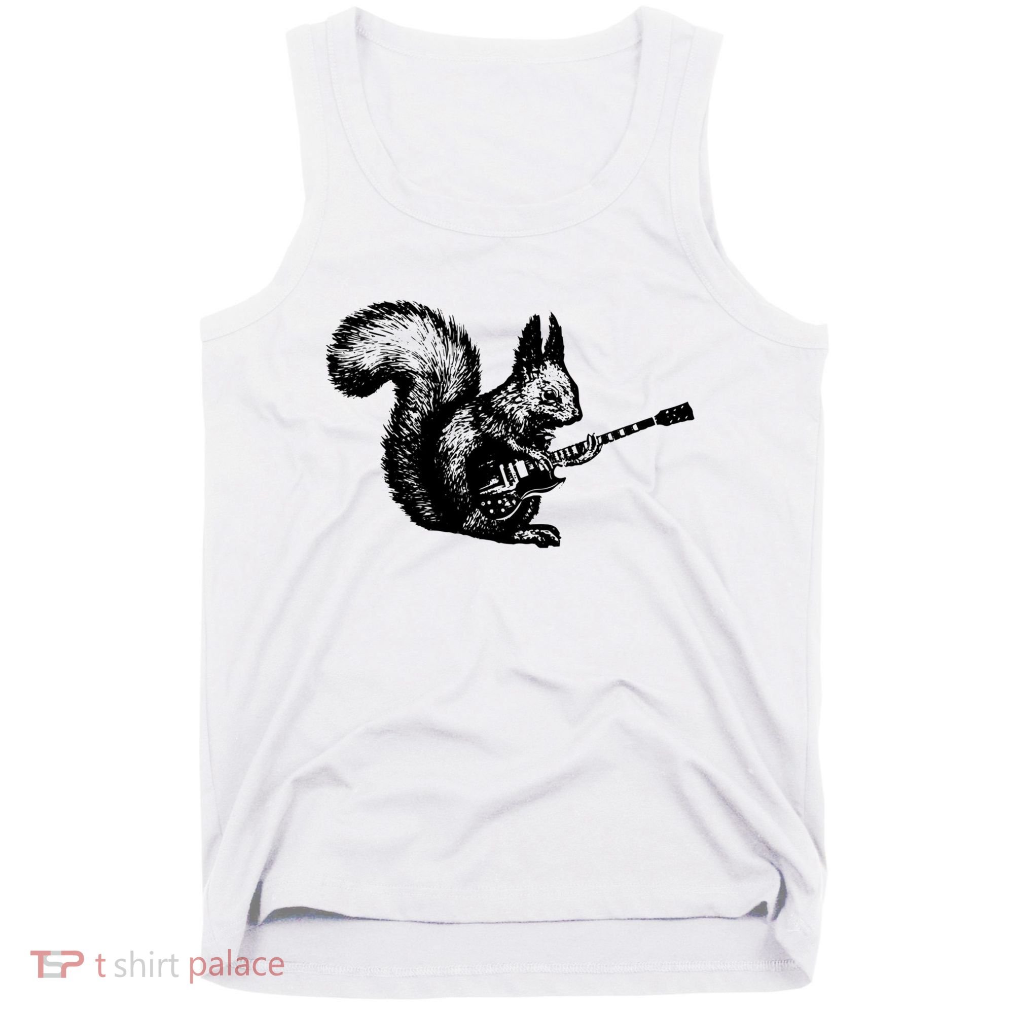 Squirrel Playing Guitar Funny Squirel Guitar Lover Guitar Tank Top