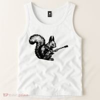Squirrel Playing Guitar Funny Squirel Guitar Lover Guitar Tank Top thumb 2