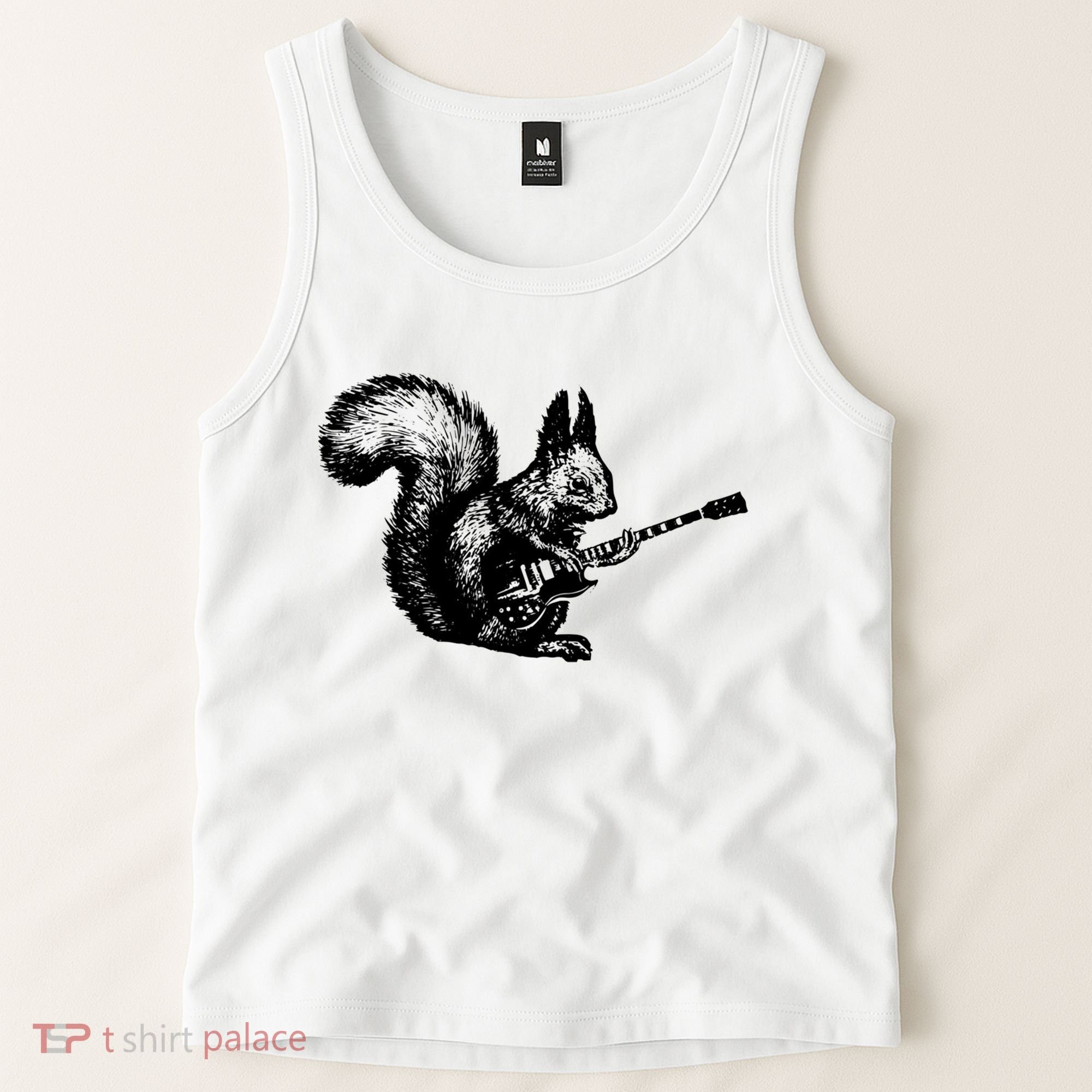 Squirrel Playing Guitar Funny Squirel Guitar Lover Guitar Tank Top