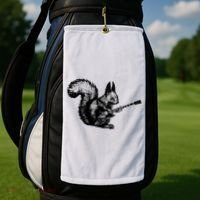 Squirrel Playing Guitar Funny Squirel Guitar Lover Guitar Golf Towel thumb 2