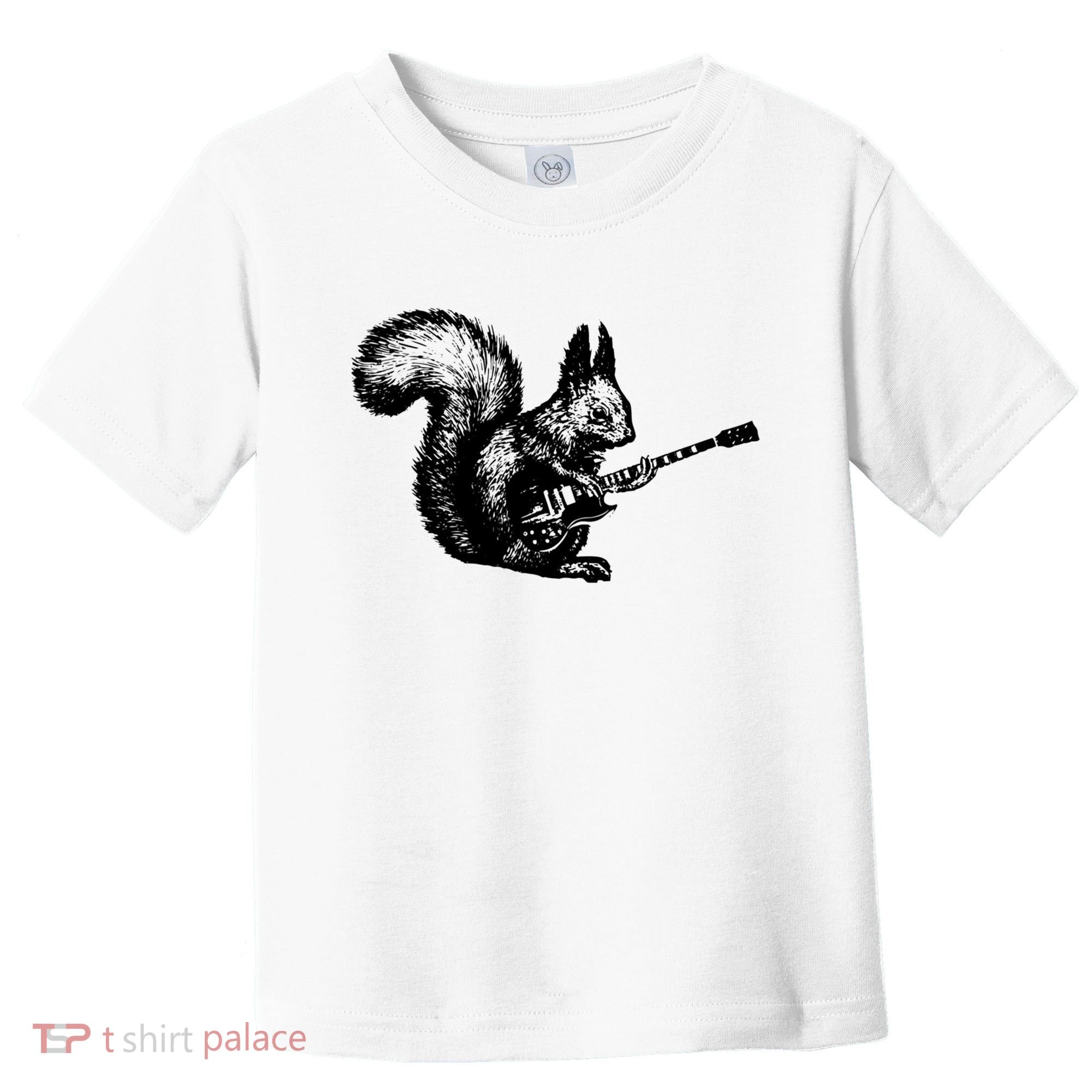 Squirrel Playing Guitar Funny Squirel Guitar Lover Guitar Toddler T-Shirt