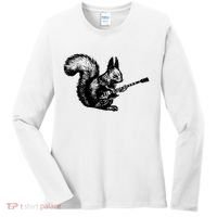 Squirrel Playing Guitar Funny Squirel Guitar Lover Guitar Women's Long Sleeve Shirt thumb 0