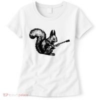 Squirrel Playing Guitar Funny Squirel Guitar Lover Guitar Women's T-Shirt thumb 0