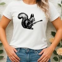 Squirrel Playing Guitar Funny Squirel Guitar Lover Guitar Women's T-Shirt thumb 2