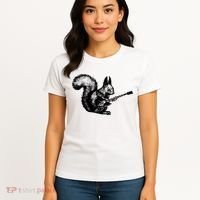 Squirrel Playing Guitar Funny Squirel Guitar Lover Guitar Women's T-Shirt thumb 4