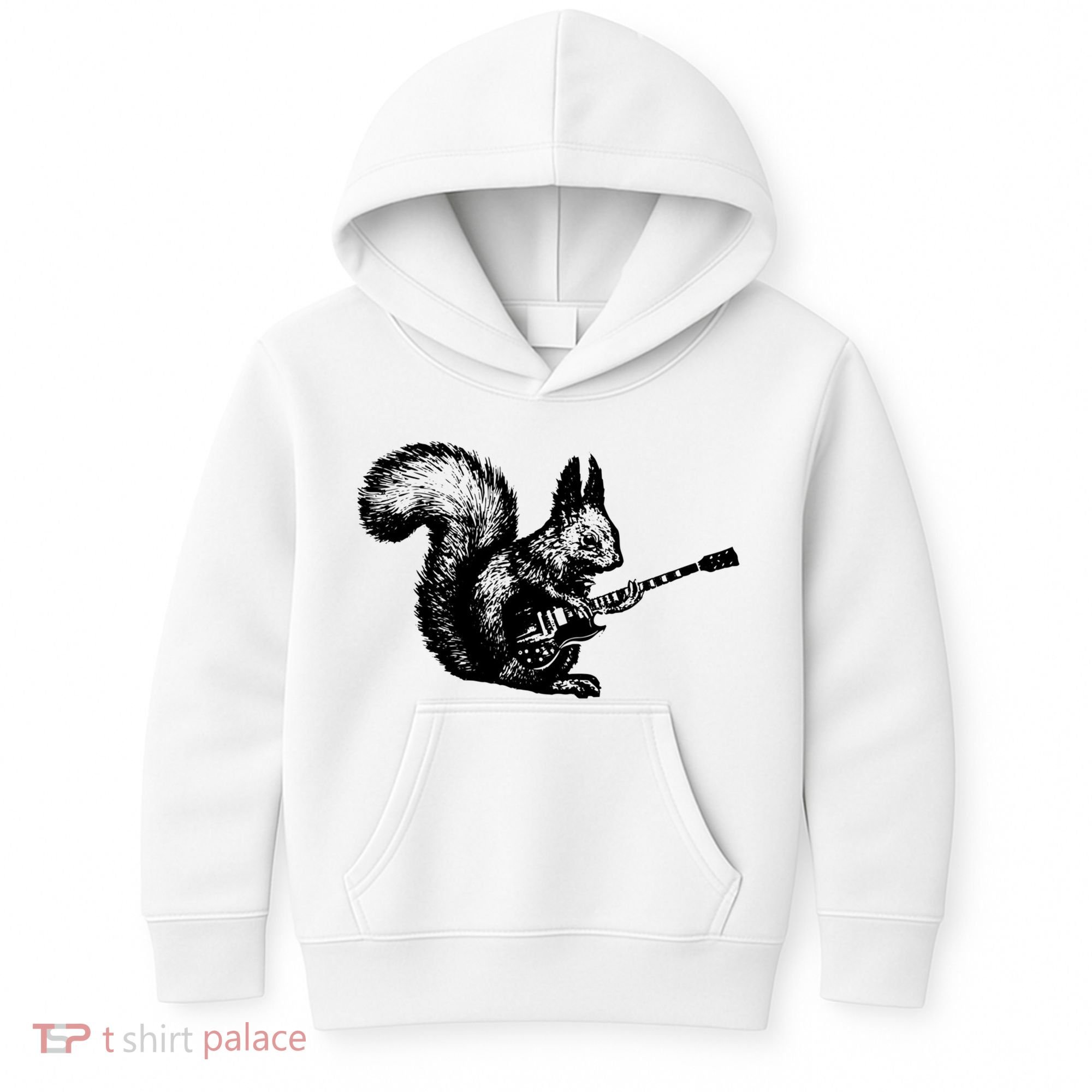 Squirrel Playing Guitar Funny Squirel Guitar Lover Guitar Kids Hoodie